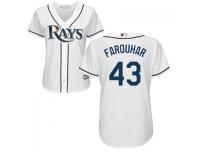 MLB Tampa Bay Rays #43 Danny Farquhar Women White Cool Base Jersey