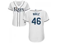 MLB Tampa Bay Rays #46 Luke Maile Women White Cool Base Jersey