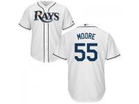 MLB Tampa Bay Rays #55 Matt Moore Men White Cool Base Jersey