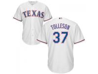MLB Texas Rangers #37 Shawn Tolleson Men White Cool Base Jersey