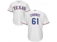 MLB Texas Rangers #61 Robinson Chirinos Men White Cool Base Jersey
