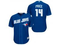 MLB Toronto Blue Jays #14 David Price Men Fashion Cool Base Royal Blue Jerseys