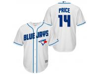 MLB Toronto Blue Jays #14 David Price Men Fashion Cool Base White Jerseys
