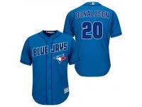 MLB Toronto Blue Jays #20 Josh Donaldson Men Fashion Cool Base Light Blue Jerseys