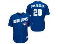 MLB Toronto Blue Jays #20 Josh Donaldson Men Fashion Cool Base Royal Blue Jerseys