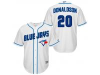 MLB Toronto Blue Jays #20 Josh Donaldson Men Fashion Cool Base White Jerseys