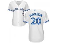 MLB Toronto Blue Jays #20 Josh Donaldson Women White Cool Base Jersey