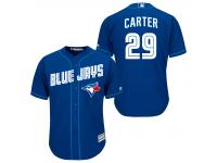 MLB Toronto Blue Jays #29 Joe Carter Men Fashion Cool Base Royal Blue Jerseys