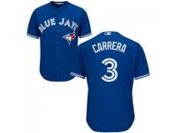 MLB Toronto Blue Jays #3 Ezequiel Carrera Men Royal Blue Cool Base Jersey