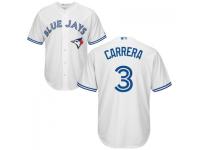MLB Toronto Blue Jays #3 Ezequiel Carrera Men White Cool Base Jersey