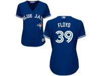 MLB Toronto Blue Jays #39 Gavin Floyd Women Royal Blue Cool Base Jersey