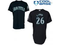 Navy Blue Adam Lind Men #26 Majestic MLB Seattle Mariners Cool Base Alternate Jersey