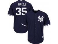 Navy Blue Michael Pineda Men #35 Majestic MLB New York Yankees Cool Base Alternate Jersey