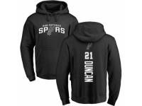 NBA Men Nike San Antonio Spurs #21 Tim Duncan Black Backer Pullover Hoodie