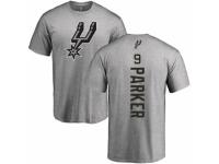 NBA Men Nike San Antonio Spurs #9 Tony Parker Ash Backer T-Shirt