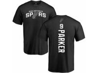 NBA Men Nike San Antonio Spurs #9 Tony Parker Black Backer T-Shirt