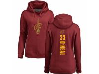 NBA Women Nike Cleveland Cavaliers #33 Shaquille ONeal Maroon Backer Pullover Hoodie