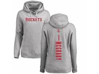 NBA Women Nike Houston Rockets #1 Tracy McGrady Ash Backer Pullover Hoodie