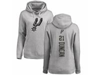 NBA Women Nike San Antonio Spurs #21 Tim Duncan Ash Backer Pullover Hoodie