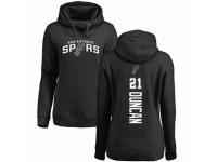 NBA Women Nike San Antonio Spurs #21 Tim Duncan Black Backer Pullover Hoodie