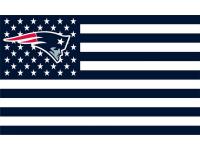 New England Patriots NFL American Flag 16in x 24in