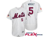 New York Mets #5 David Wright White Stars & Stripes 2016 Independence Day Flex Base Jersey