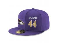 NFL Baltimore Ravens #44 Kyle Juszczyk Snapback Adjustable Player Rush Hat - PurpleGold
