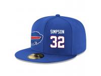 NFL Buffalo Bills #32 O. J. Simpson Snapback Adjustable Player Hat - BlueWhite