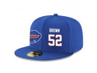 NFL Buffalo Bills #52 Preston Brown Snapback Adjustable Player Hat - BlueWhite