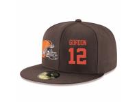 NFL Cleveland Browns #12 Josh Gordon Snapback Adjustable Player Hat - Brown Orange