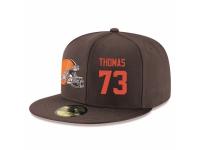 NFL Cleveland Browns #73 Joe Thomas Snapback Adjustable Player Hat - Brown Orange