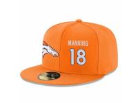 NFL Denver Broncos #18 Peyton Manning Snapback Adjustable Player Hat - Orange White