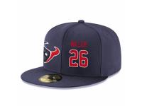 NFL Houston Texans #26 Lamar Miller Snapback Adjustable Player Rush Hat - Navy Red