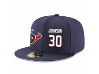NFL Houston Texans #30 Kevin Johnson Snapback Adjustable Player Hat - Navy White