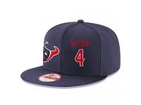 NFL Houston Texans #4 Deshaun Watson Stitched Snapback Adjustable Player Rush Hat - Navy Red