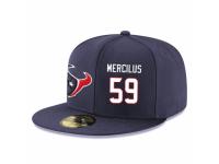 NFL Houston Texans #59 Whitney Mercilus Snapback Adjustable Player Hat - Navy White
