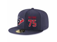 NFL Houston Texans #75 Vince Wilfork Snapback Adjustable Player Rush Hat - Navy Red