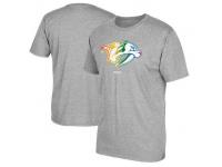 NFL Men's Nashville Predators Reebok Rainbow Pride T-Shirt - Gray