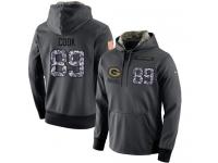 NFL Men's Nike Green Bay Packers #89 Jared Cook Stitched Black Anthracite Salute to Service Player Performance Hoodie