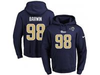 NFL Men's Nike Los Angeles Rams #98 Connor Barwin Navy Blue Name & Number Pullover Hoodie