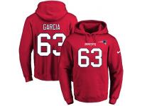 NFL Men's Nike New England Patriots #63 Antonio Garcia Red Name & Number Pullover Hoodie