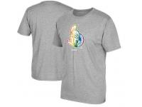 NFL Men's Ottawa Senators Reebok Rainbow Pride T-Shirt - Gray