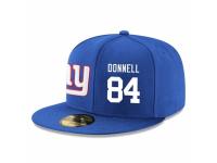 NFL New York Giants #84 Larry Donnell Snapback Adjustable Player Hat - Blue White