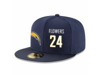 NFL San Diego Chargers #24 Brandon Flowers Snapback Adjustable Player Rush Hat - Navy White