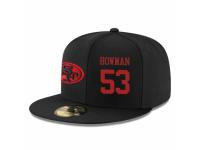 NFL San Francisco 49ers #53 NaVorro Bowman Snapback Adjustable Player Rush Hat - Black Red