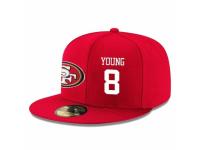 NFL San Francisco 49ers #8 Steve Young Snapback Adjustable Player Hat - Red White