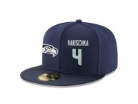NFL Seattle Seahawks #4 Steven Hauschka Stitched Snapback Adjustable Player Hat - Navy Grey