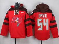 NFL Tampa Bay Buccaneers (LB) #54 Lavonte David Men Red Pullover Hoodie
