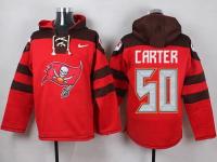 NFL Tampa Bay Buccaneers (MLB) #50 Bruce Carter Men Red Pullover Hoodie