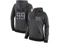 NFL Women's Nike Atlanta Falcons #99 Terrell McClain Stitched Black Anthracite Salute to Service Player Performance Hoodie